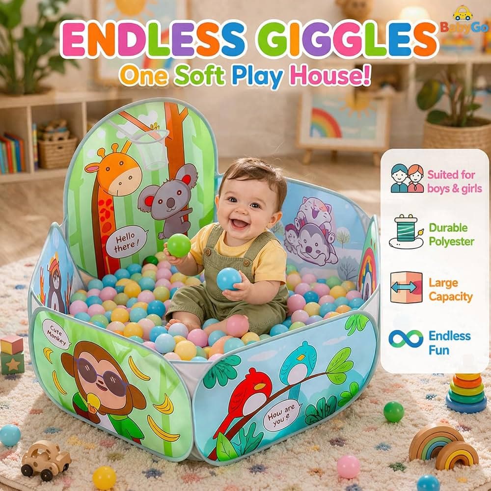 Soft Play House Pop-Up Ball Pit